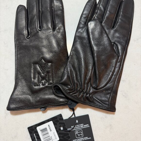 Mackage Cashmere Lined Leather Gloves NWT - TOUCHSCREEN CAPABLE - Picture 4 of 4